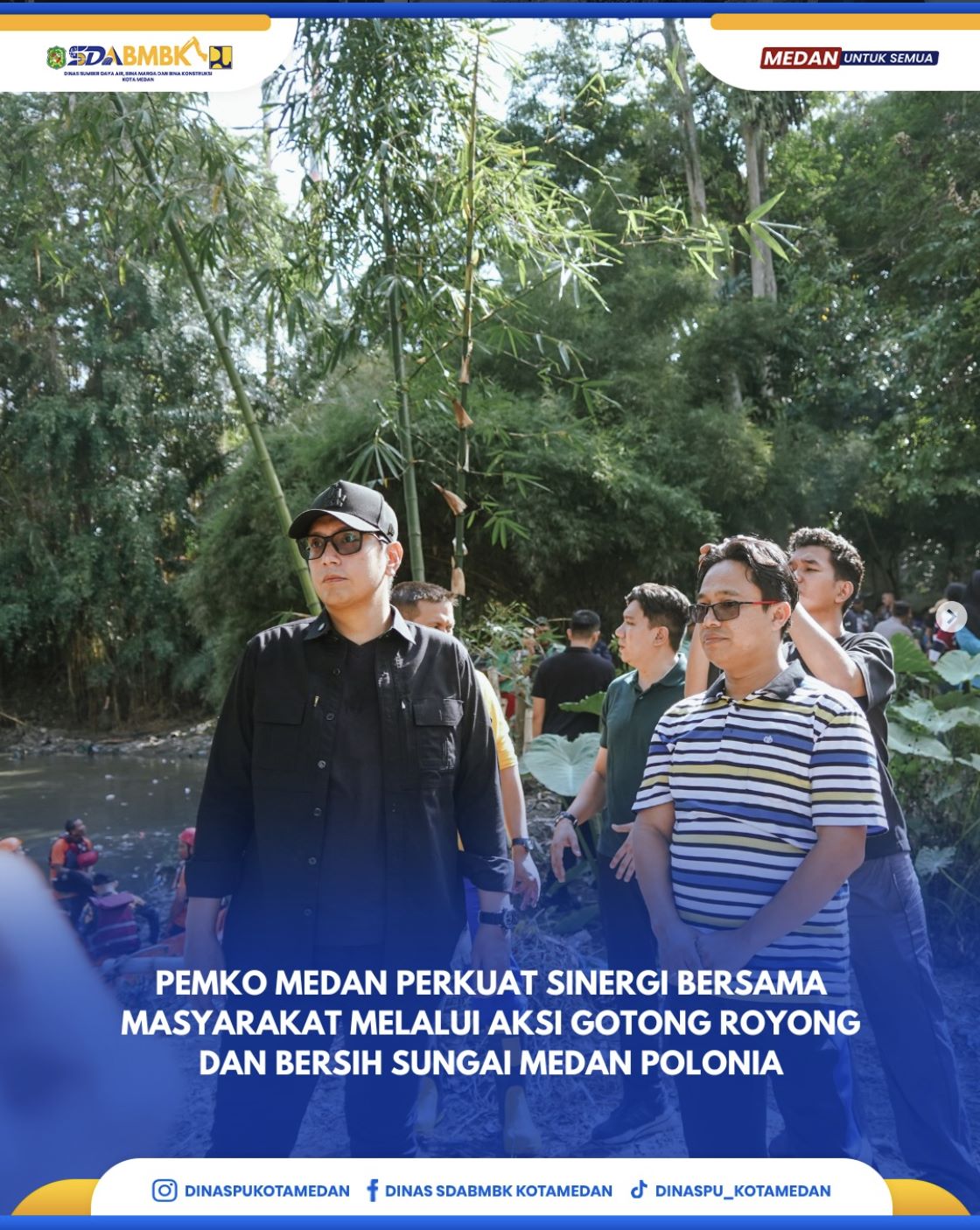 Pemko Medan Perkuat Sinergi Bersama Masyarakat Melalui Aksi Gotong Royong dan Bersih Sungai Medan Polonia