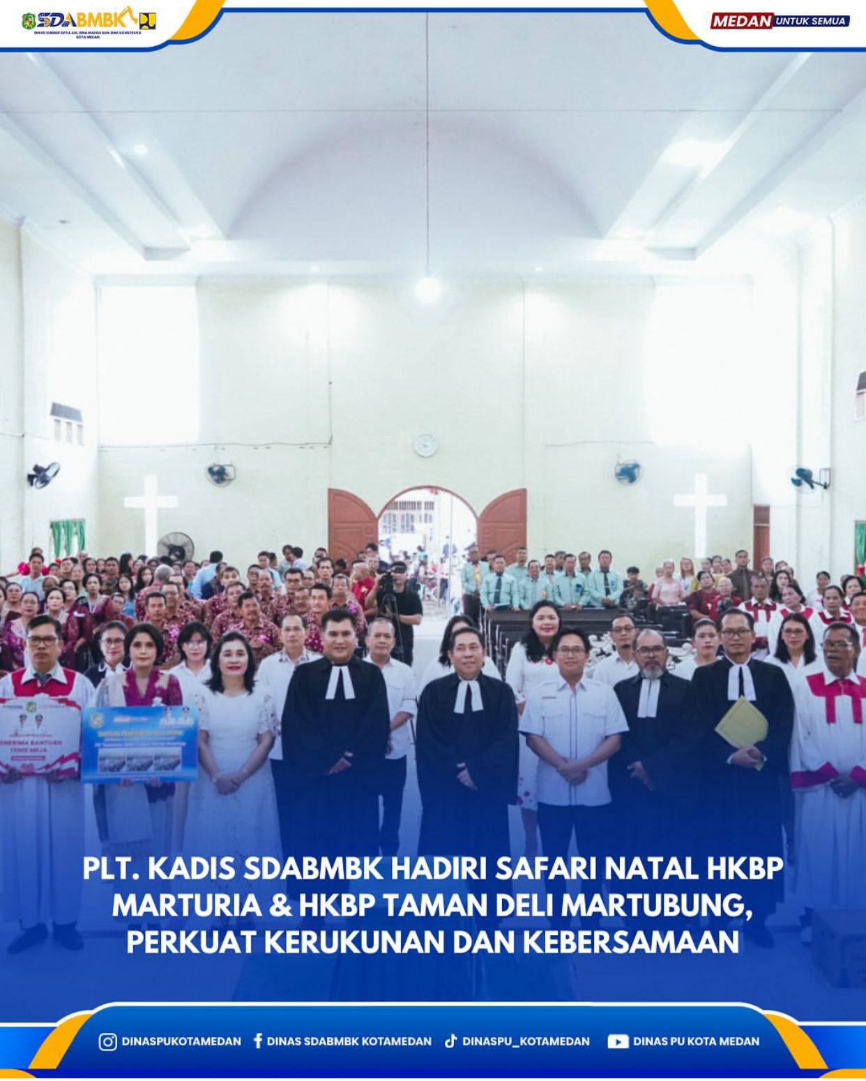 Plt. Kadis SDABMBK Hadiri Safari Natal HKBP Marturia & HKBP Taman Deli Martubung, Perkuat Kerukunan dan Kebersamaan