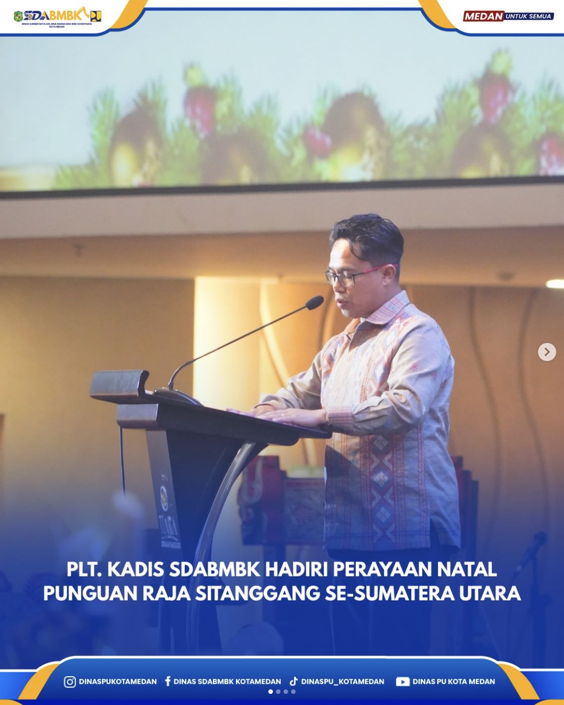 Plt. Kadis SDABMBK Hadiri Perayaan Natal Punguan Raja Sitanggang se-Sumatera Utara