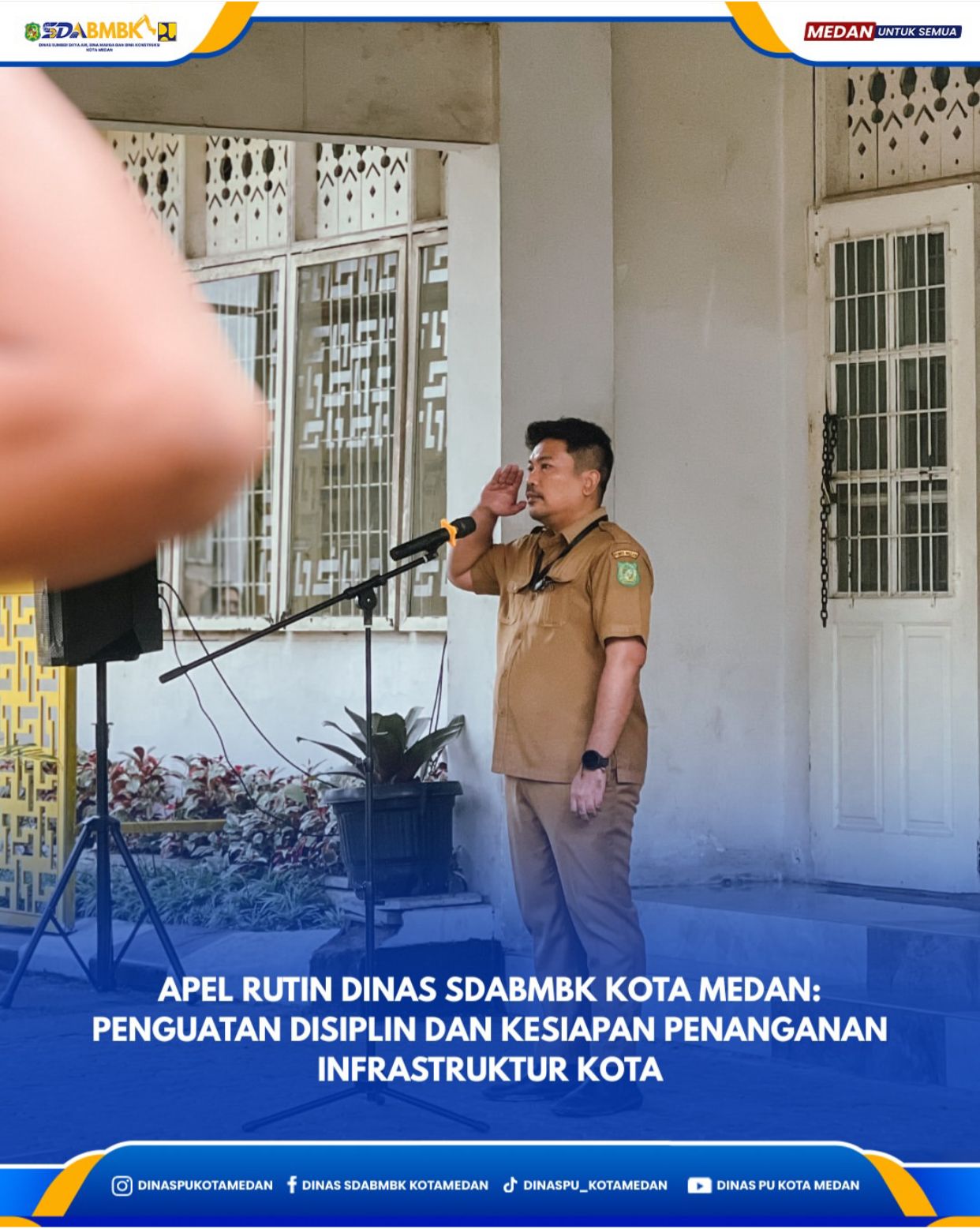 Apel Rutin Dinas SDABMBK Kota Medan: Penguatan Disiplin dan Kesiapan Penanganan Infrastruktur kota