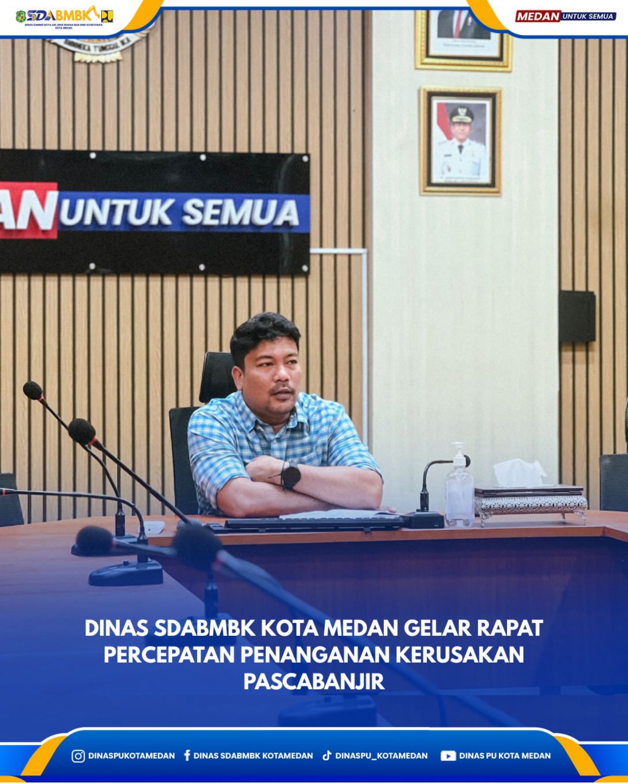 Dinas SDABMBK Kota Medan Gelar Rapat Percepatan Penanganan Kerusakan Pascabanjir