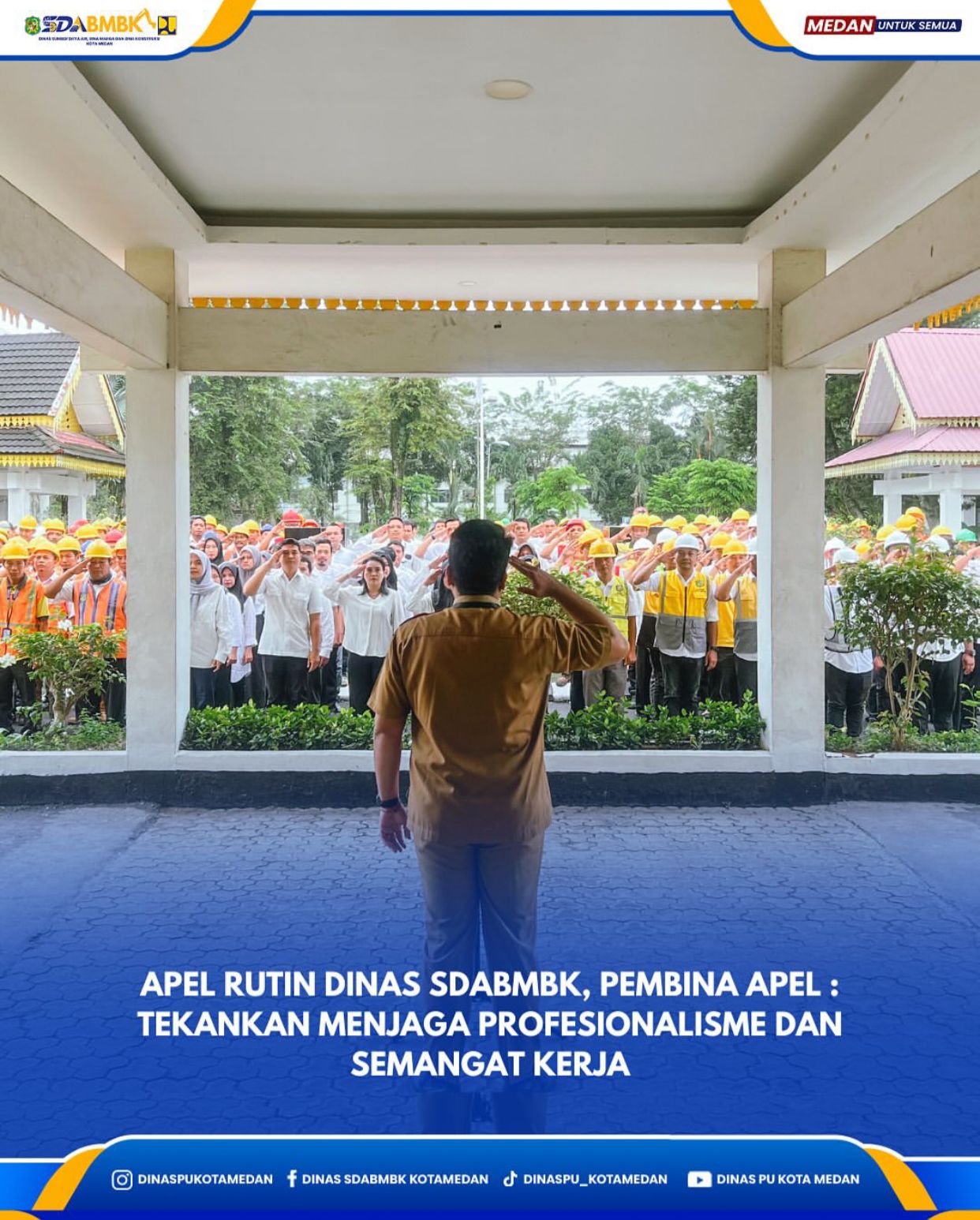 Apel Rutin Dinas SDABMBK, Pembina Apel: Tekankan Menjaga Profesionalisme dan Semangat Kerja
