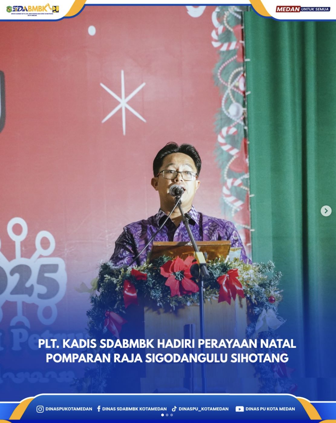 Plt. Kadis SDABMBK Hadiri Perayaan Natal Komparan Raja Sigodangulu Sihotang