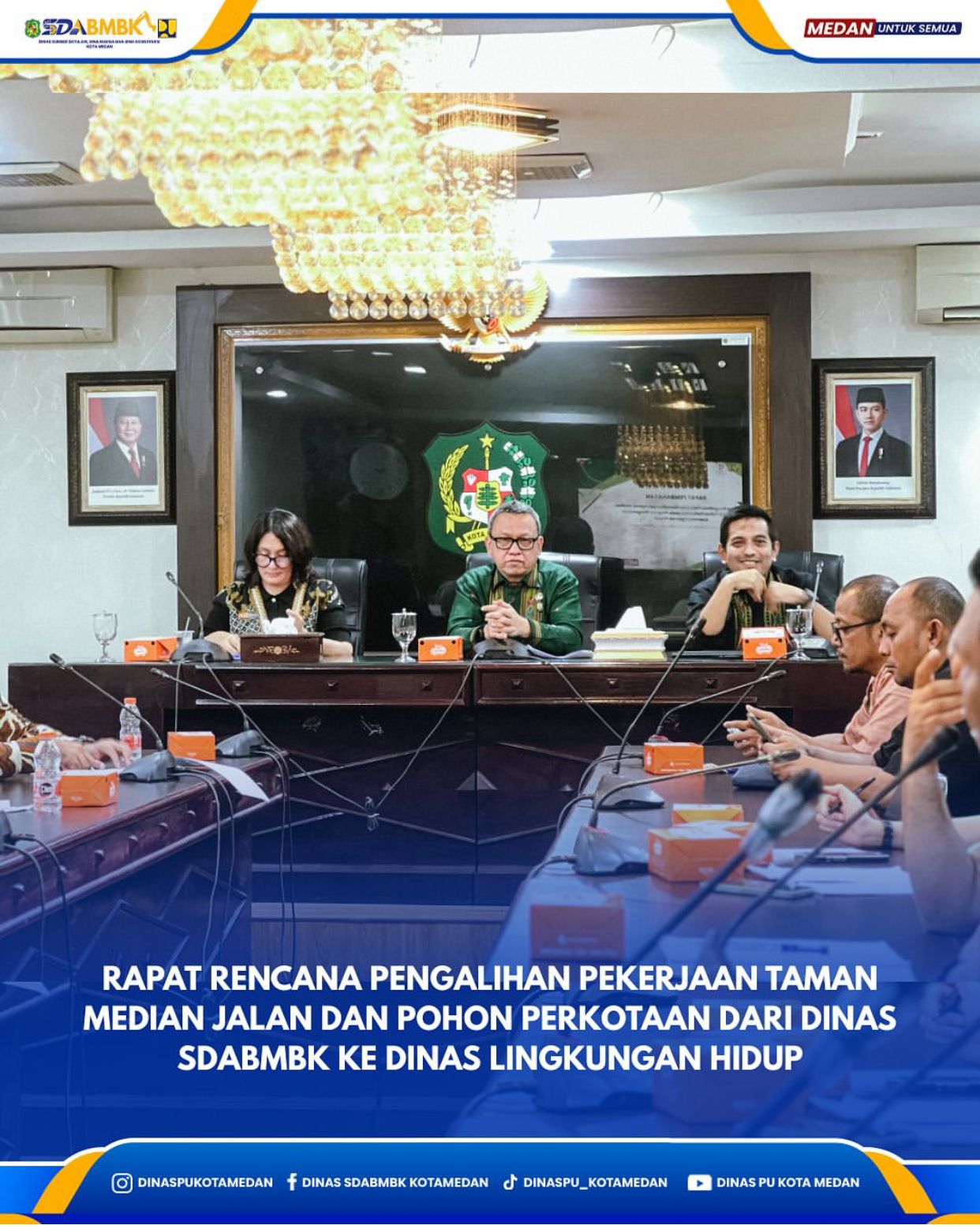 Rapat Rencana Pengalihan Pekerjaan Taman Median Jalan dan Pohon Perkotaan Dari Dinas SDABMBK ke Dinas Lingkungan Hidup