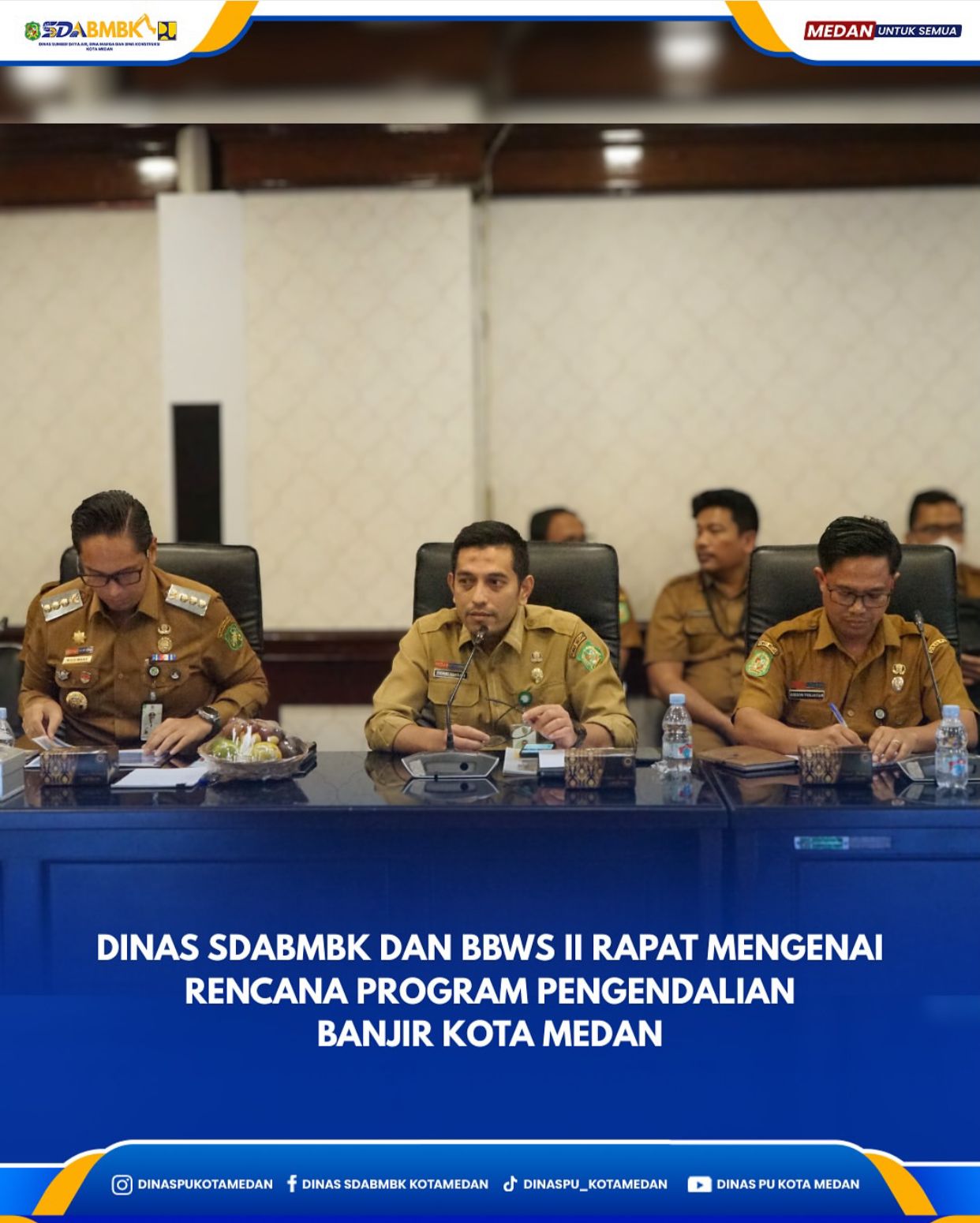 Dinas SDABMBK dan BBWS II Rapat Mengenai Rencama Program Pengendalian Banjir Kota Medan