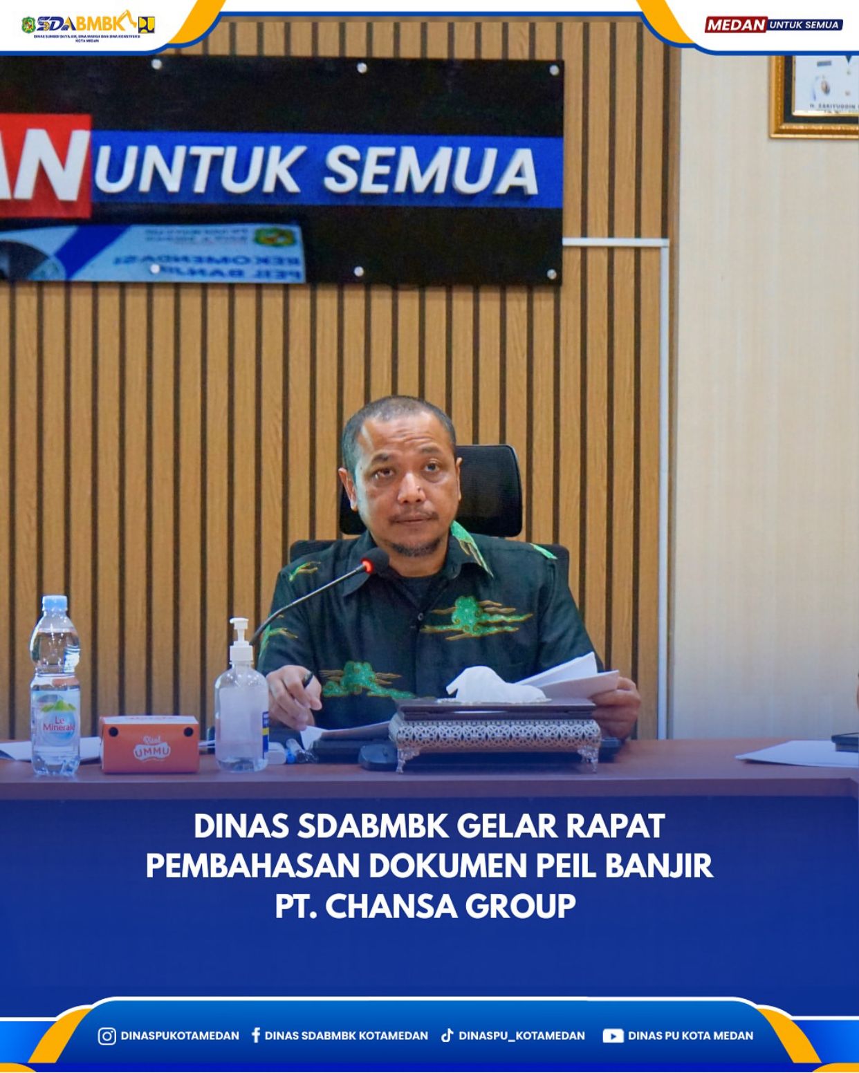 Dinas SDABMBK Gelar Rapat Pembahasan Dokumen Peil Banjir PT. Chansa Group