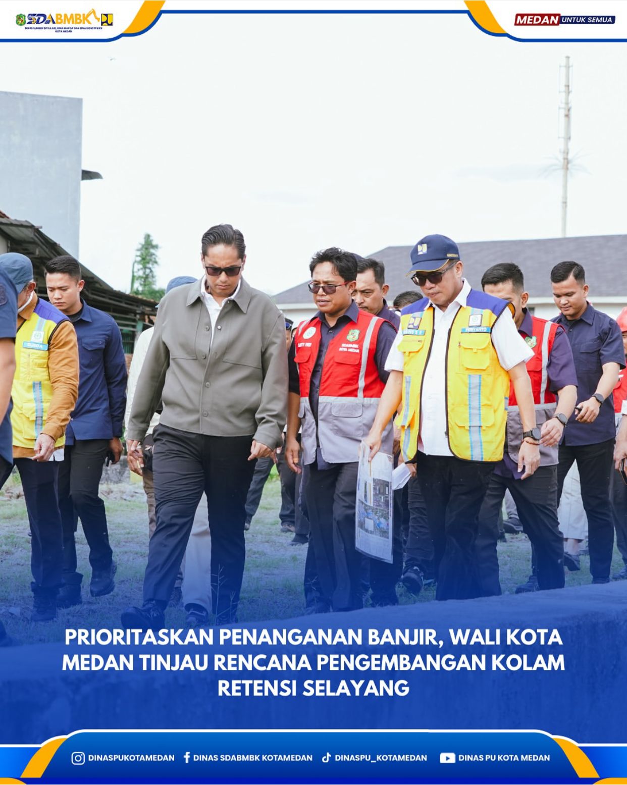 Prioritas Penanganan Banjir, Wali Kota Medan Tinjau Rencana Pengembangan Kopam Retensi Selayang