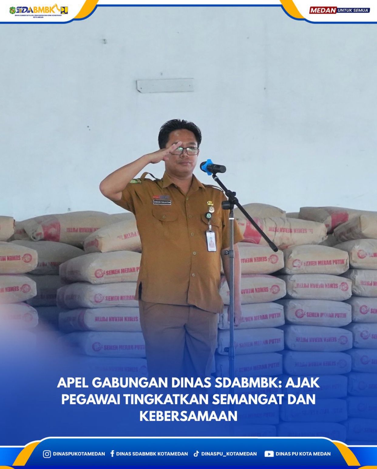 Apel Gabungan Dinas SDABMBK: Ajak Pegawai Tingkatkan Semangat dan Kebersamaan