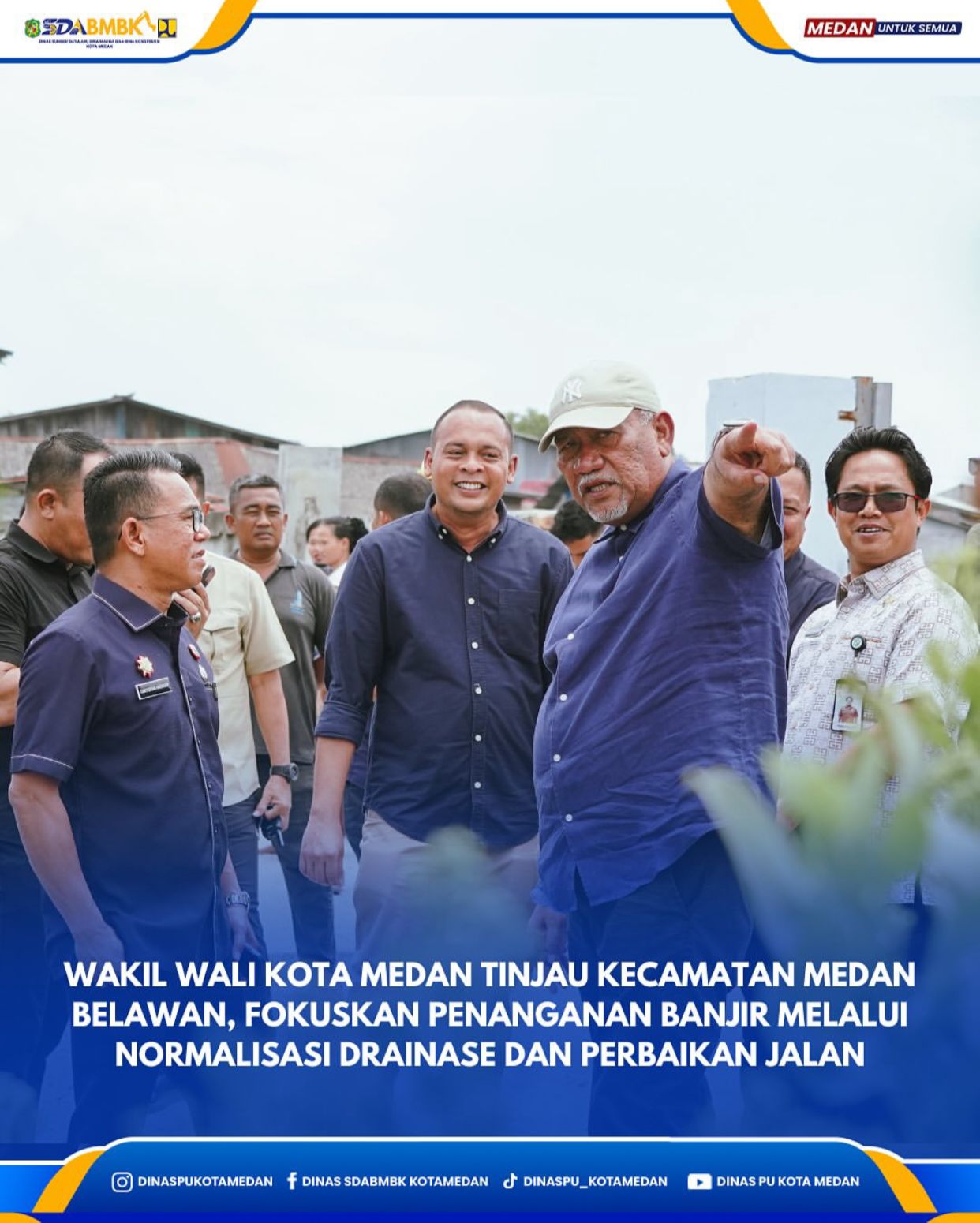 Wakil Wali Kota Medan Tinjau Kecamatan Medan Belawan, Fokuskan Penanganan Banjir Melalui Normalisasi Drainase dan Perbaikan Jalan